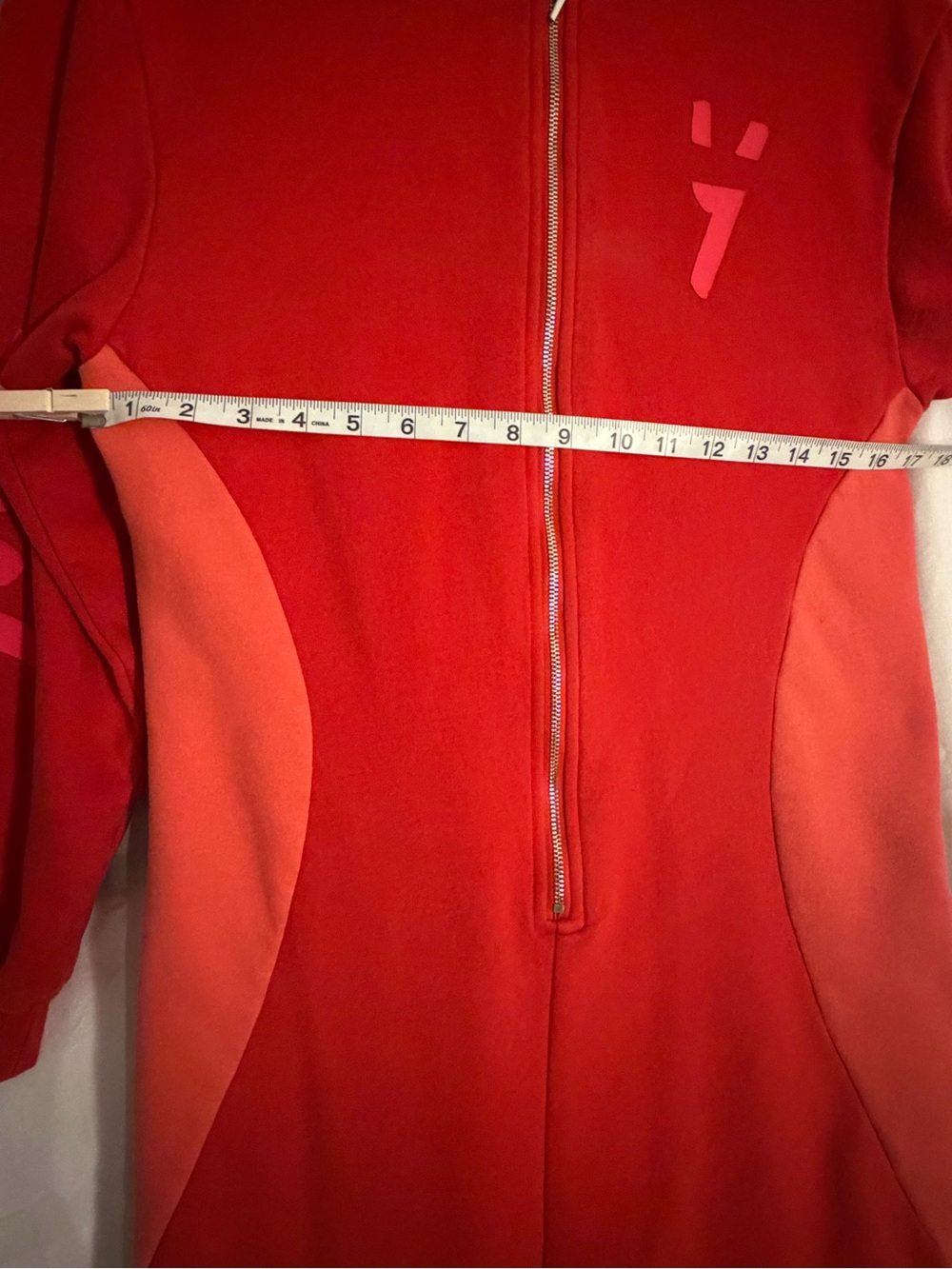 #554 YITTY Red and Orange Kids One-Piece Footie - Picture 5 of 10